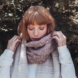 Mer Sea Oversized Blanket Scarf Tan Ombre